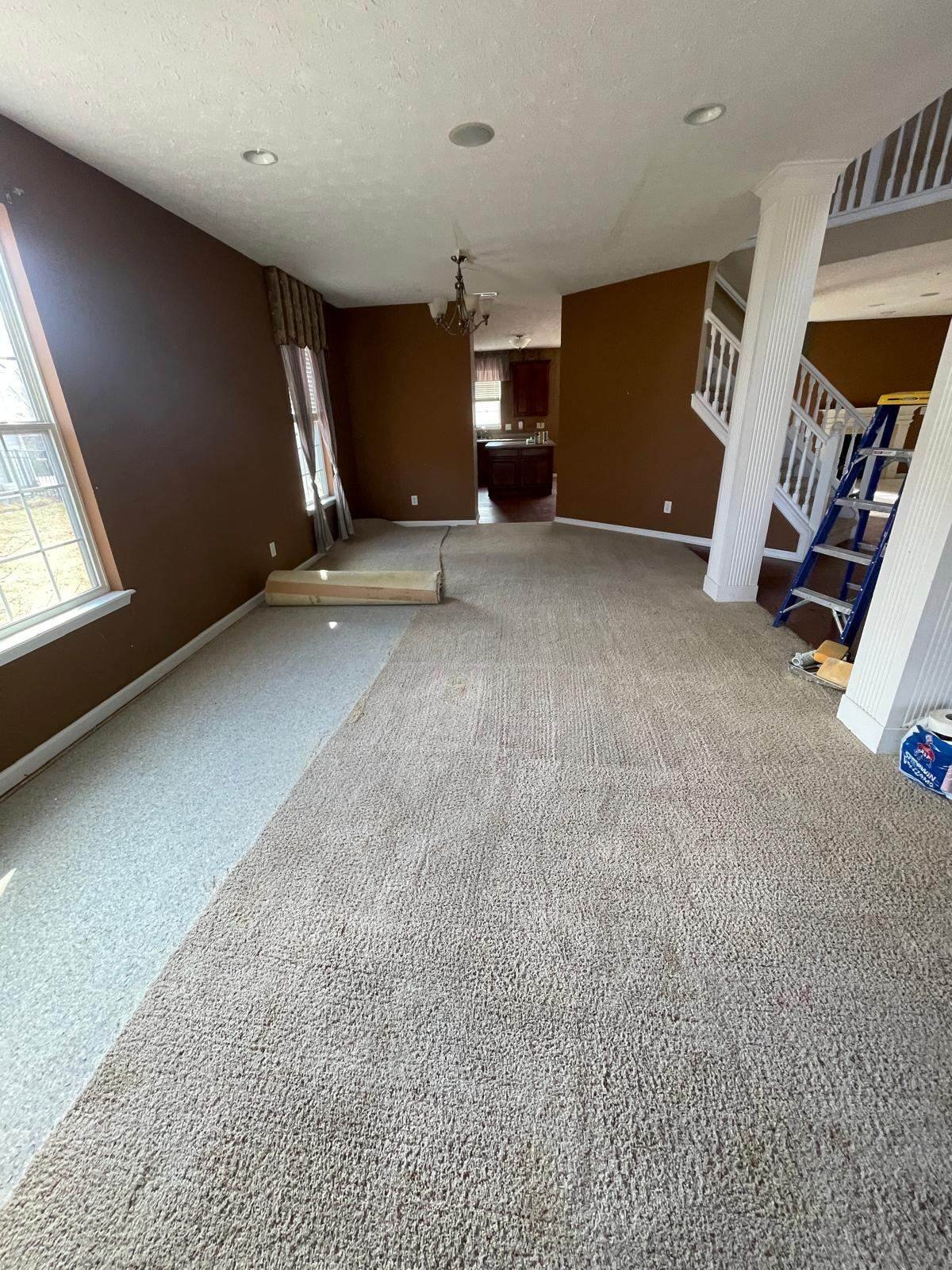 carpet install job Homerix Inc Westfield Indiana