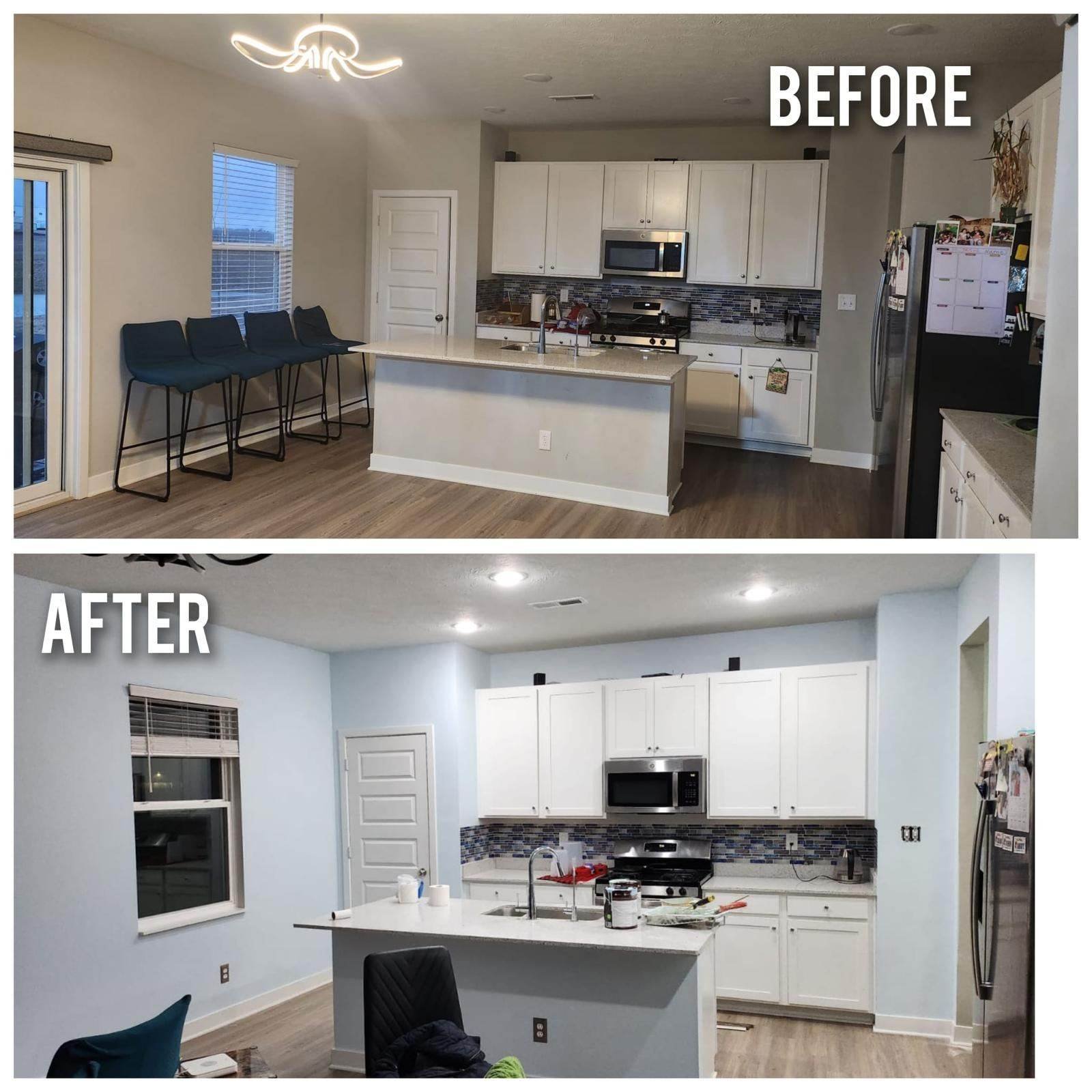 kitchen remodle and revunation before and after Homerix Inc Westfield Indiana