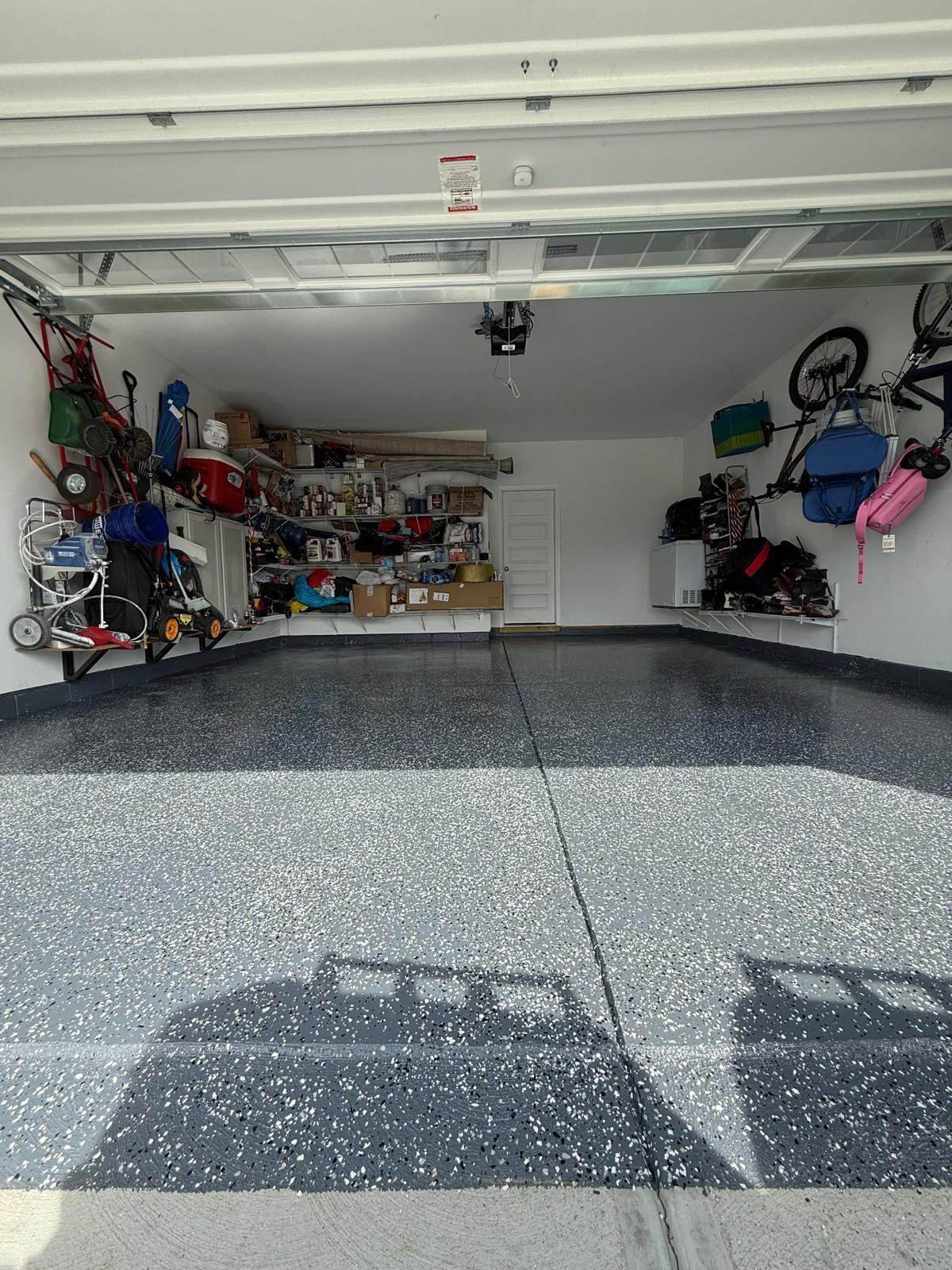 garage epoxy after Homerix Inc Westfield Indiana