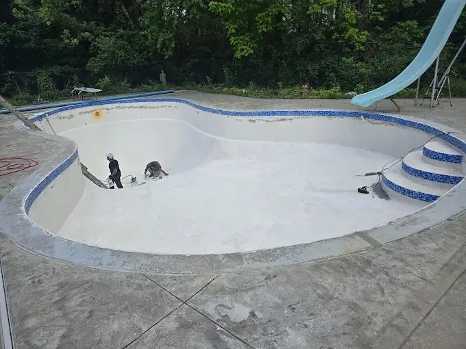 Pool renovation and patio remodel Geist Indiana — Homerix Inc